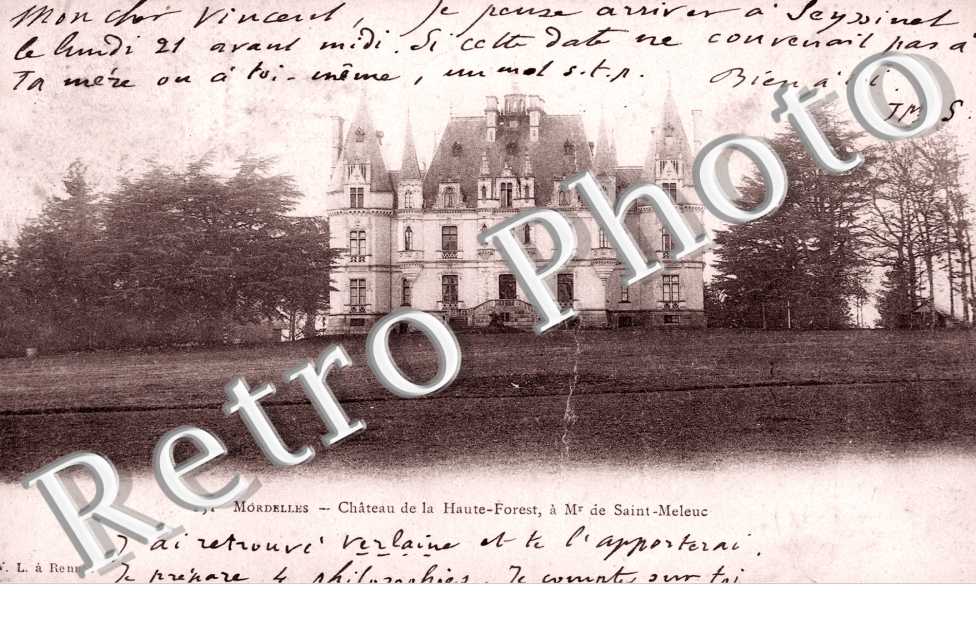 Chateau de la Haute Forest a Mr de Saint Meleuc