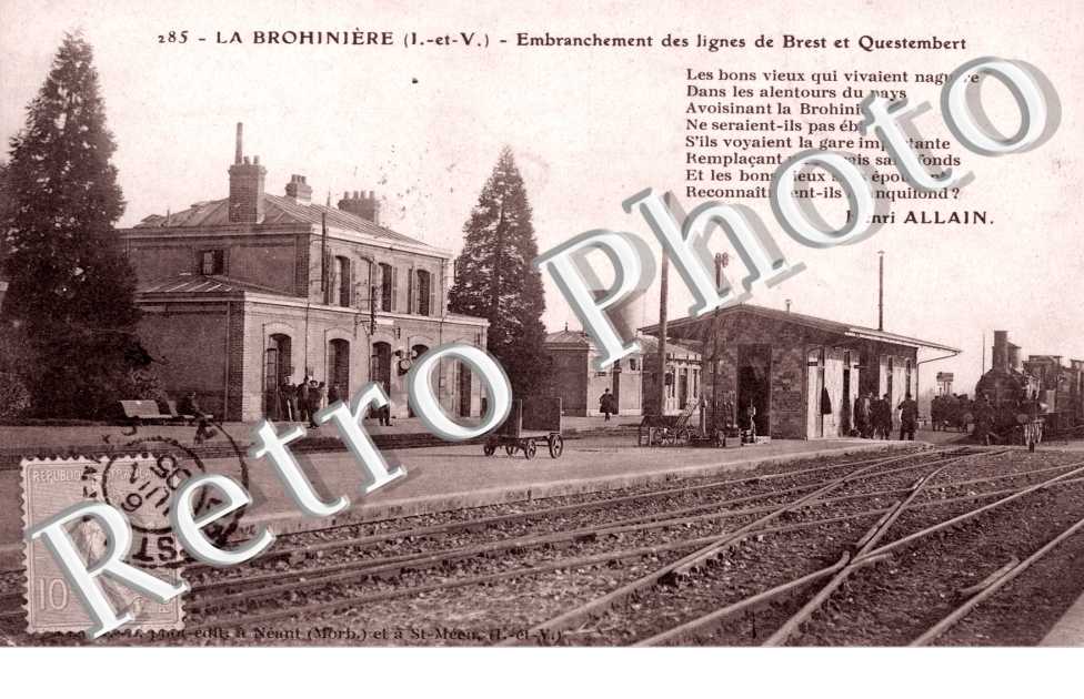 La Gare de la Bohiniere, Embranchement des lignes de Brest et Questembert
