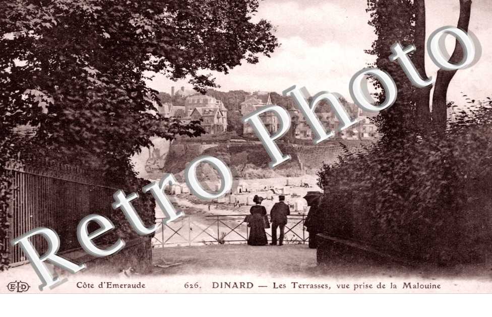 les terrasses, vue prise de la Malouine
