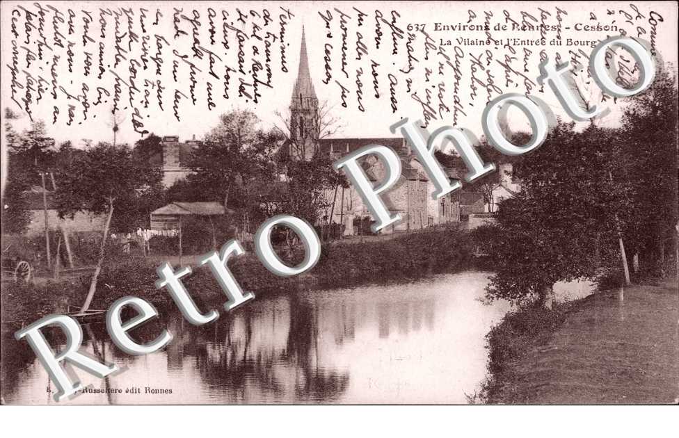 La Vilaine et l&#039;entree du Bourg