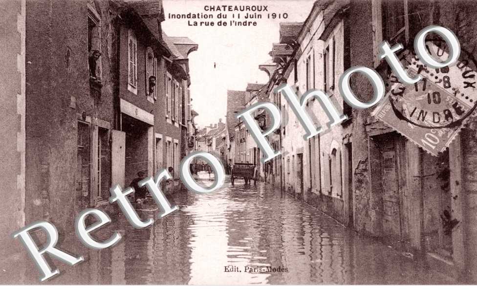 la Rue de l&#039;Indre Inondation du 11 juin 1910 