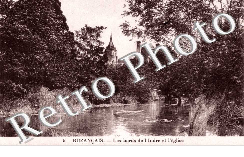 Les bords de l&#039;Indre et l&#039;eglise