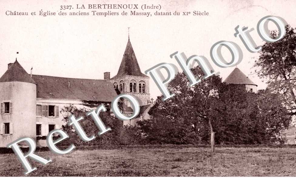 Chateau et Eglise des anciens templiers de Massay