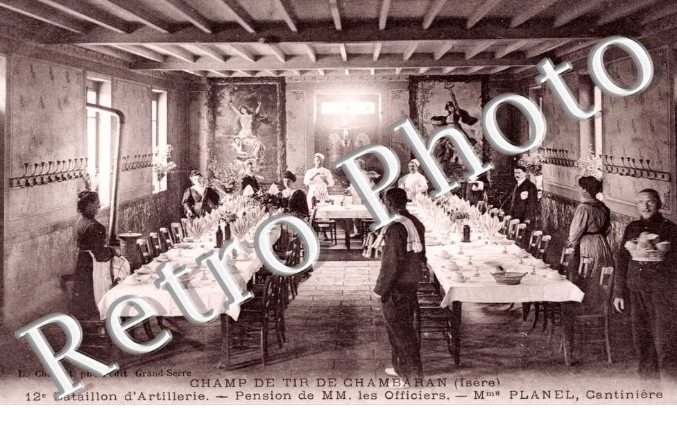 champ de tir de Chambaran - bataillon d&#039;artillerie - Pension de MM. les officiers