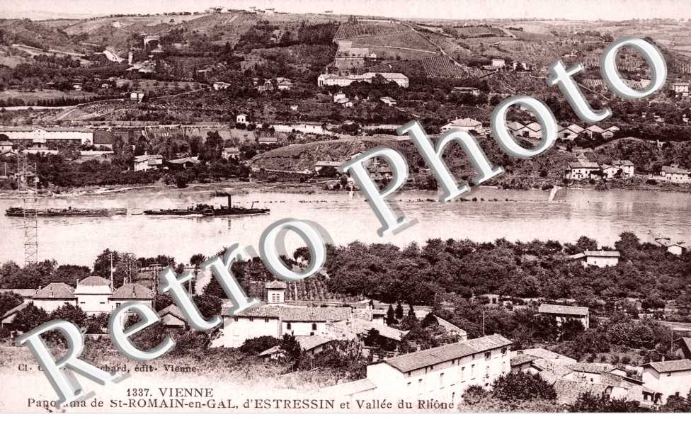 Panorama de Saint-Romain-en-Gal, d&#039;Estressin et Vallee du Rhone