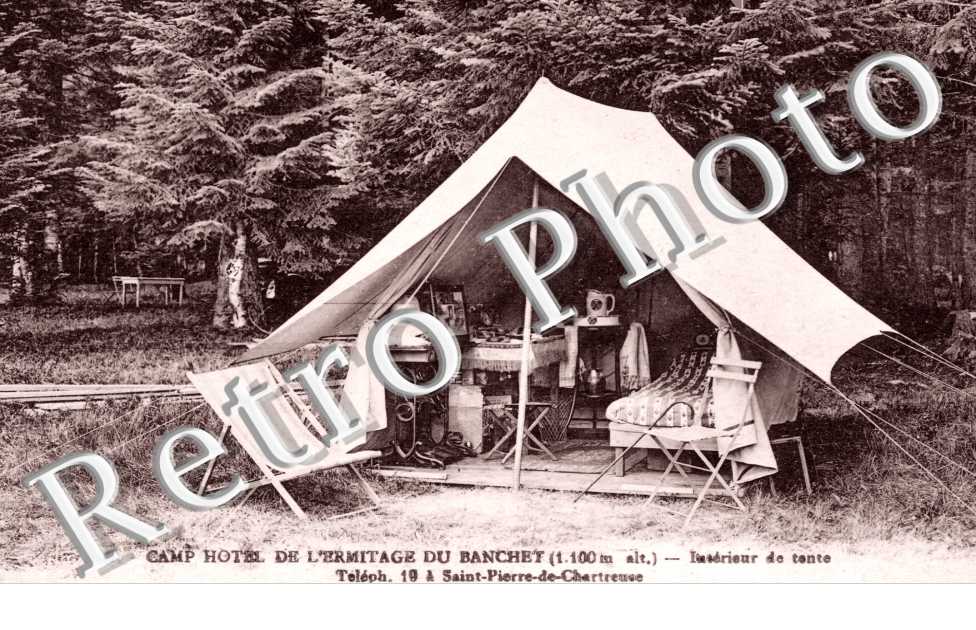 camp hotel de l'ermitage du banchet, interieur de tente