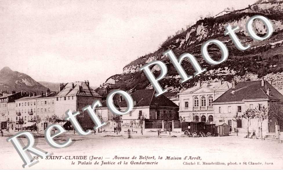 Avenue de Belfort, la Maison d'Arret, le Palais de Justice et la Gendarmerie
