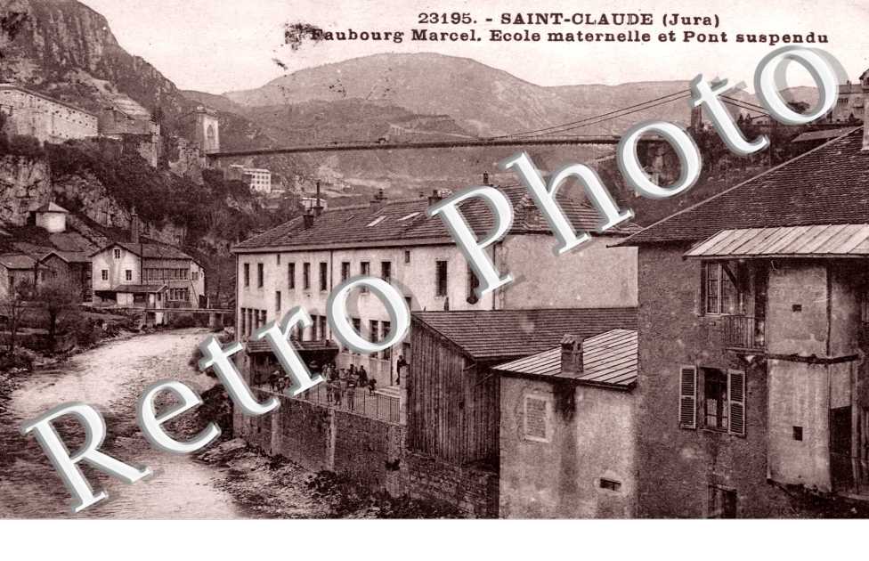 Faubourg Marcel, Ecole Maternelle et Pont suspendu
