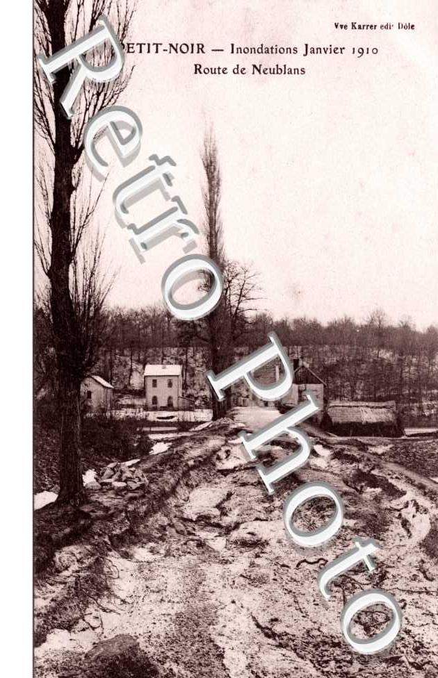 Inondation janvier 1910 - Route de Neublans