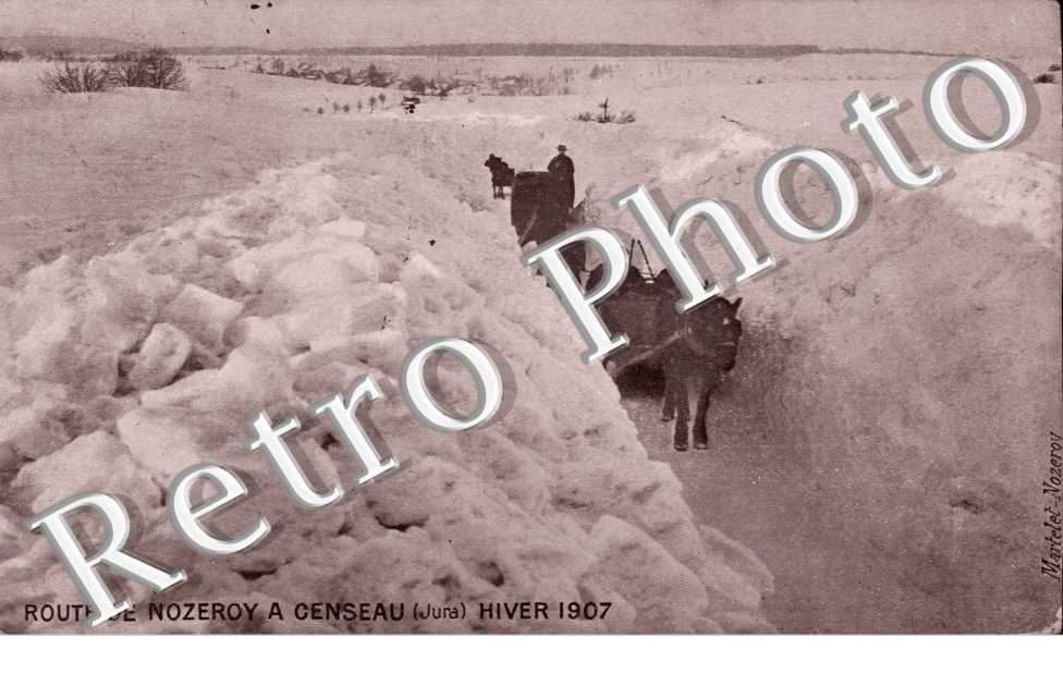 Route de Nozeroy a Censeau sous la Neige
