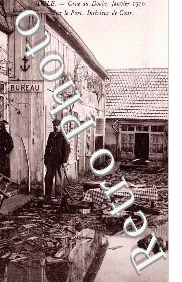 Crue du Doubs, janvier 1910, sur le Port