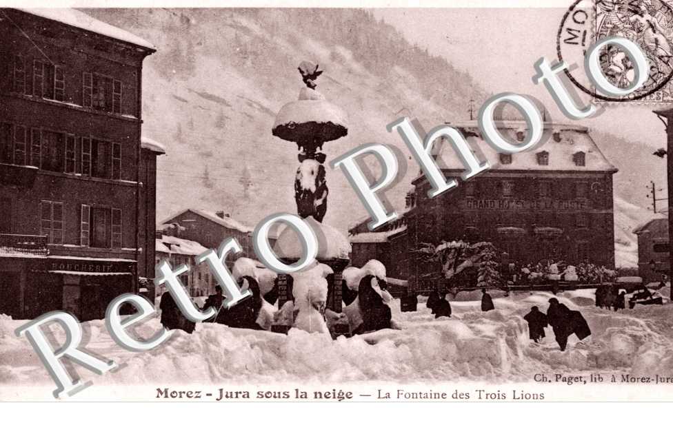 Fontaine des Trois Lions en hiver