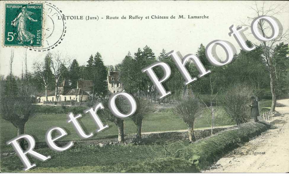Route de Ruffey et chateau de M. Lamarche
