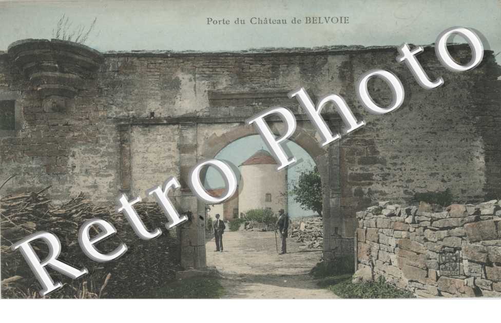porte du chateau de Belvoie (belle carte couleur)