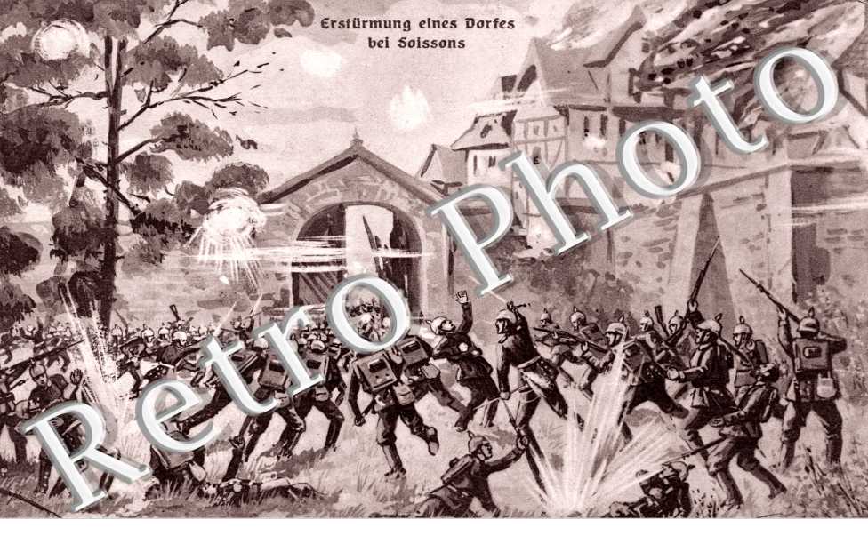 Ersturmung eines dorfes bei Soissons