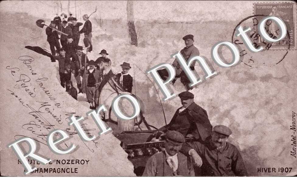 Route de Nozeroy, hiver 1907