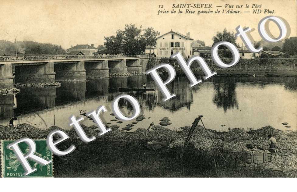 vue sur le Pere prise de la rive gauche de l&#039;Adour