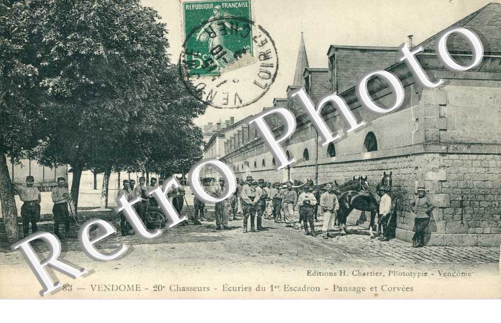 20eme chasseurs, pansage et Corvees