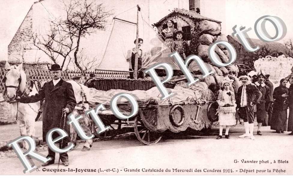 grande cavalcade du mercredi des cendres 1914, depart pour la peche