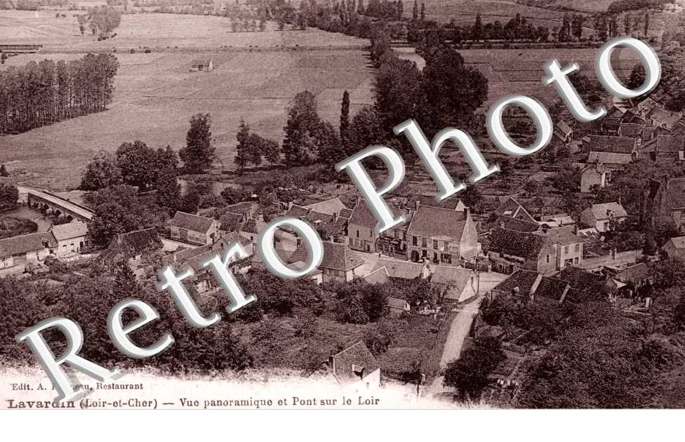 vue panoramique et pont sur le Loir