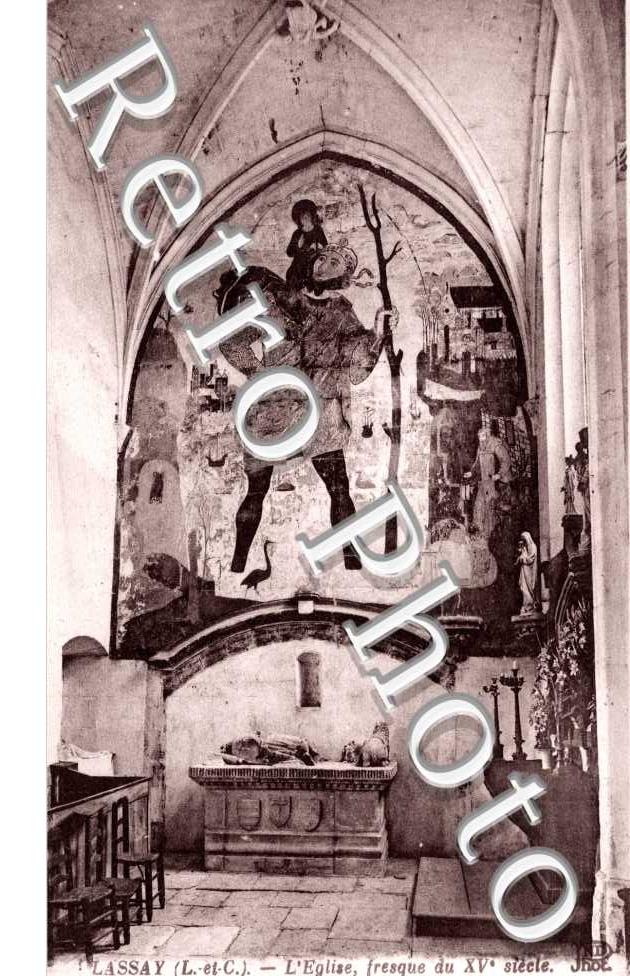 l&#039;eglise, fresque du XVe siecle