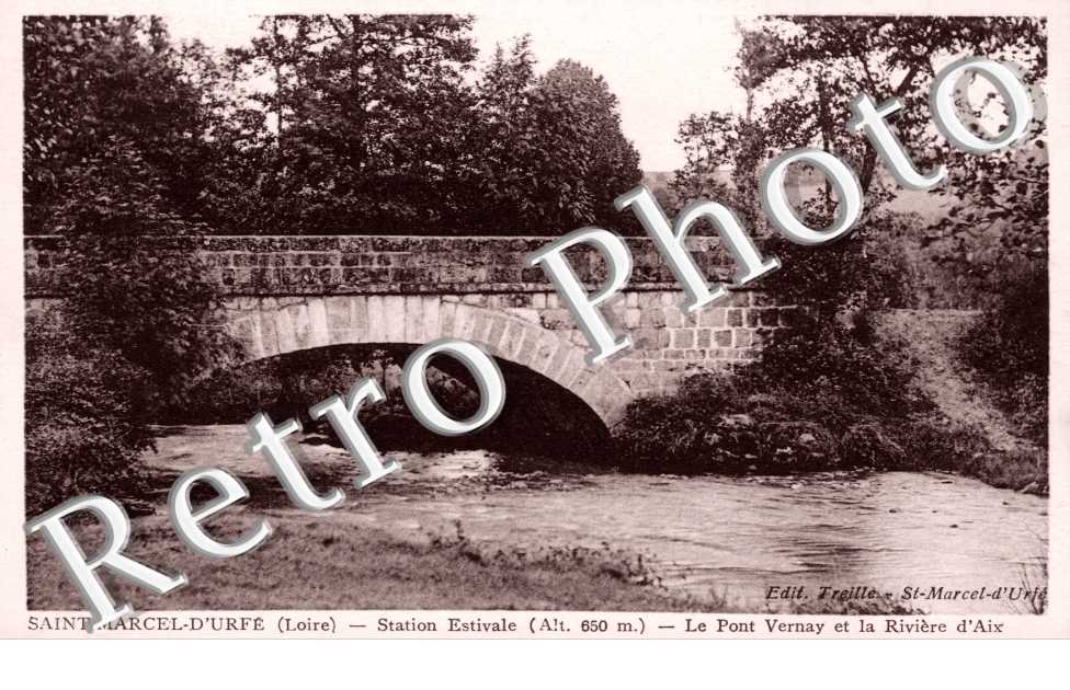 le pont Vernay et la riviere d&#039;Aix