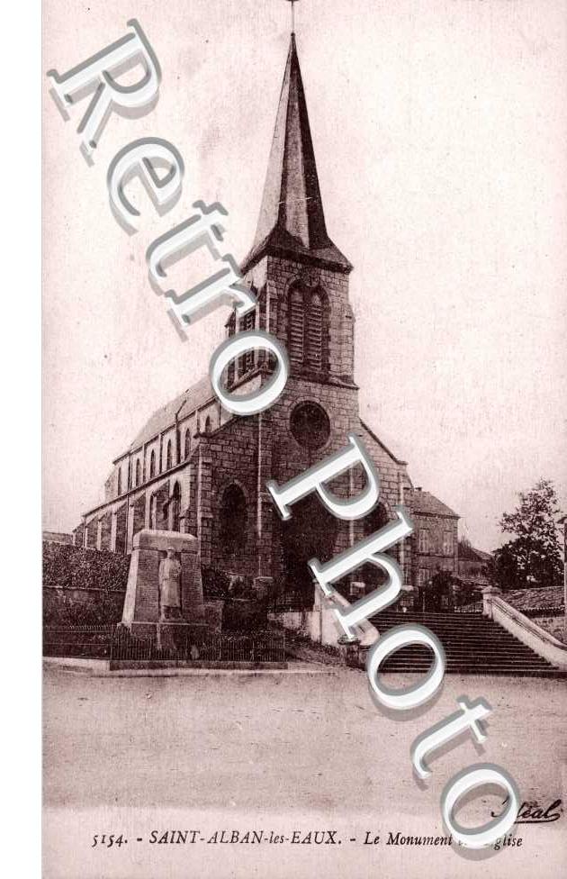 Saint Alban les Eaux - le Monument et l&#039;Eglise
