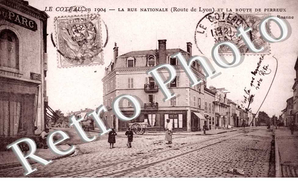 Rue nationale  et route de Perreux