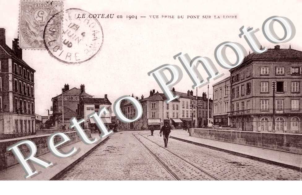 En 1904 - vue prise du Pont sur la Loire