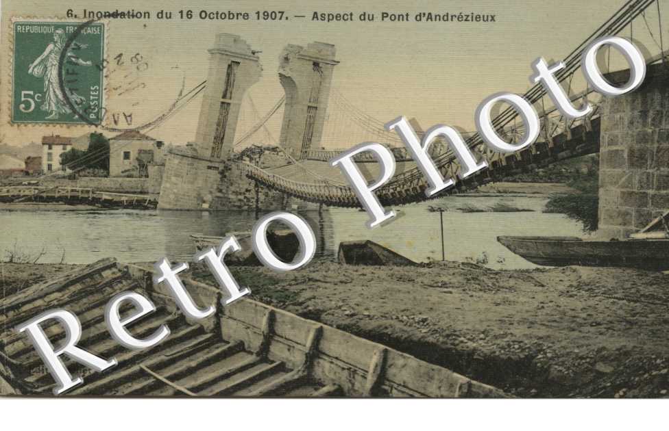 Inondation du 16 Octobre 1907 - Aspect du Pont