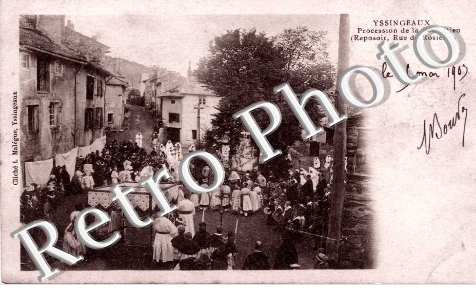 procession de la Fete-Dieu - Reposoir, Rue des Rosieres