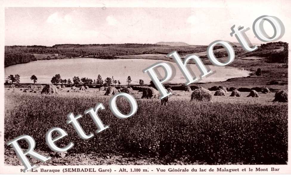 Vue Generale du Lac de Malaguet et le Mont Bar