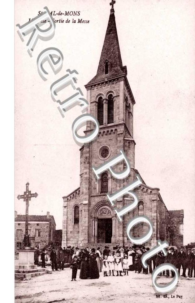 l&#039;eglise, sortie de la messe