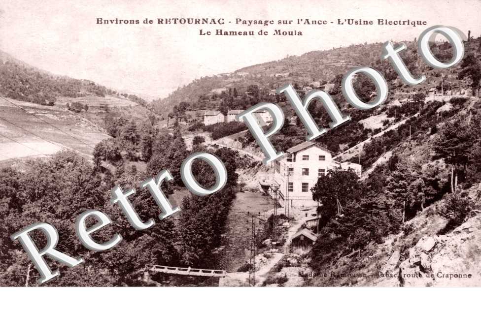 Paysages sur l'Ance, l'Usine Electrique, le Hameau de Moula