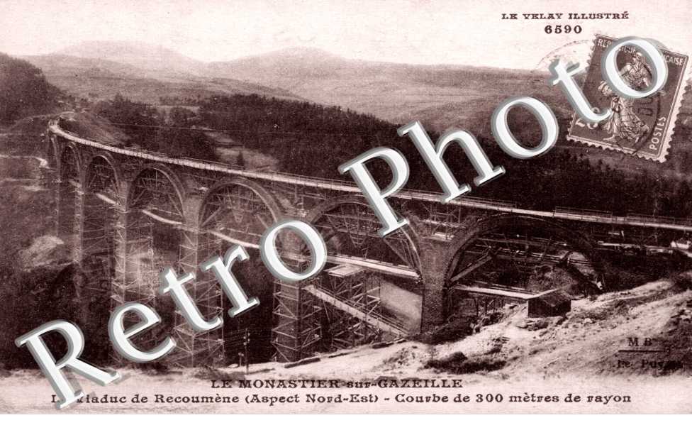le viaduc de Recoumene courbe de 300metres de rayon (en construction)