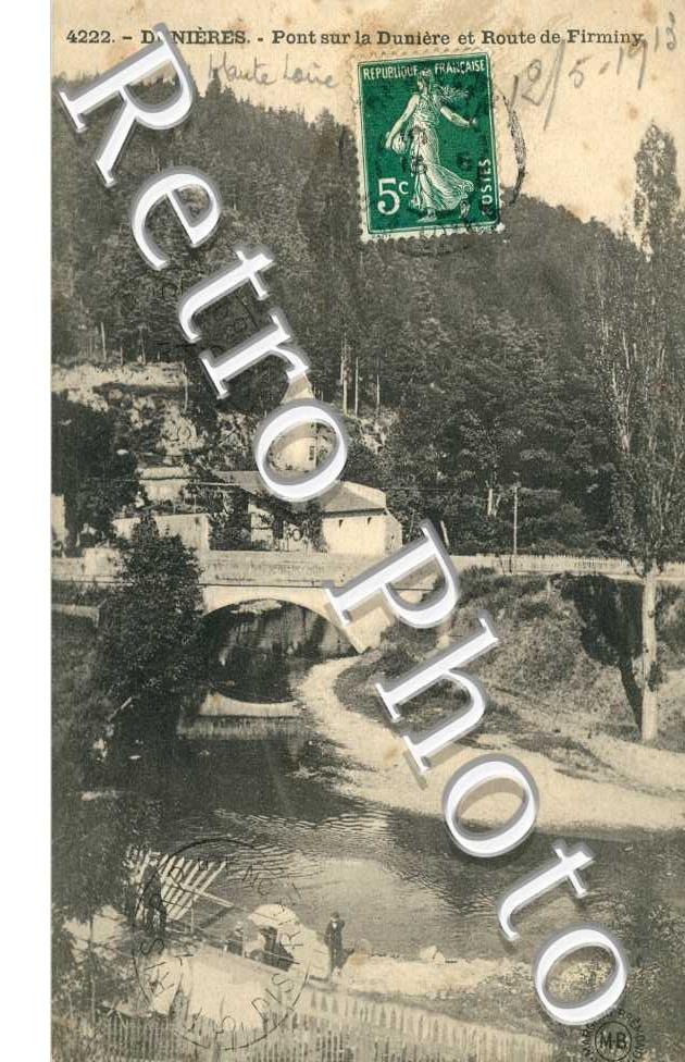 Pont sur la Dunieres et route de Firminy