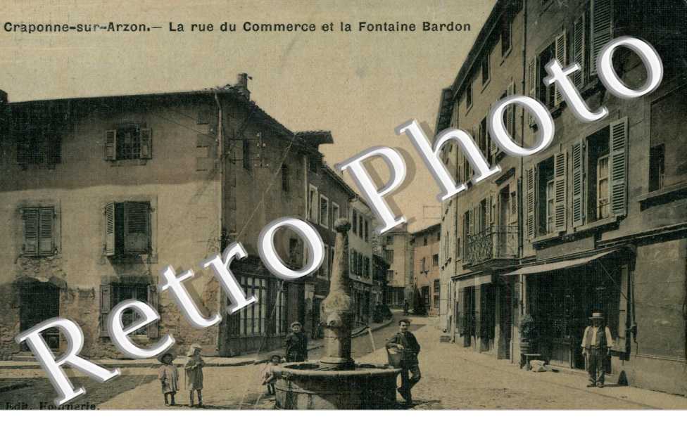 la rue du commerce et la fontaine bardon