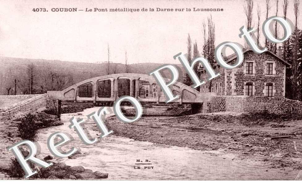 le pont metallique de la Darne sur la Laussonne