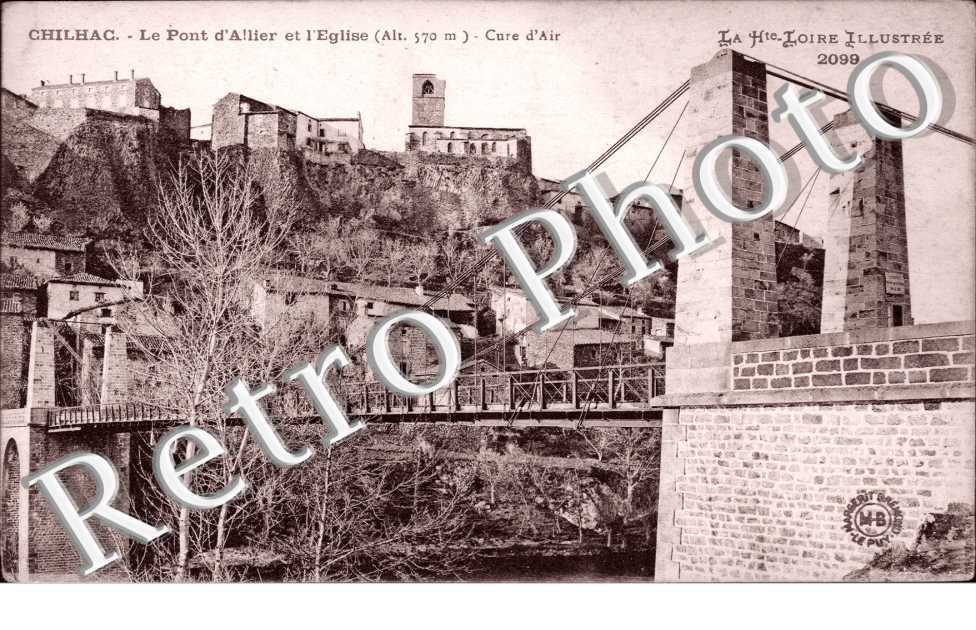 le pont d&#039;Allier et l&#039;eglise