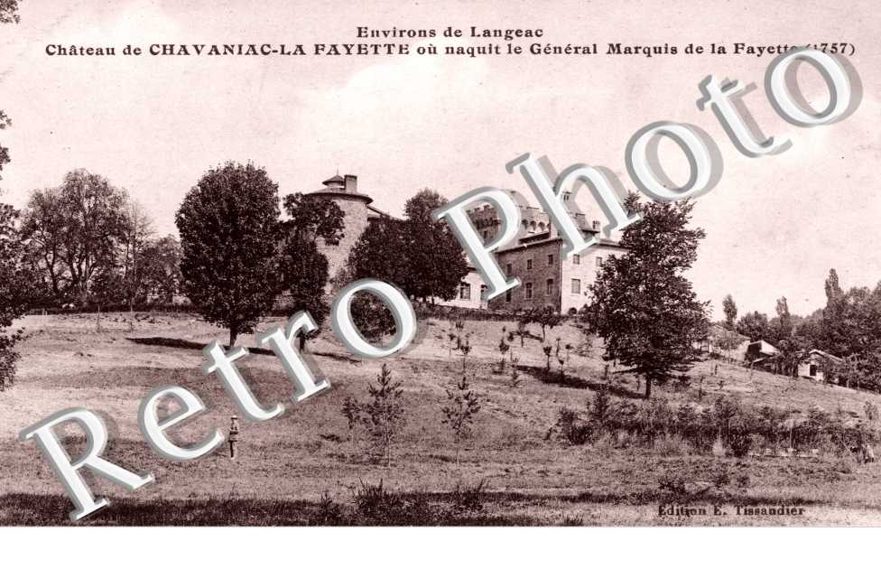 chateau ou naquit le general marquis de la fayette, environs de langeac