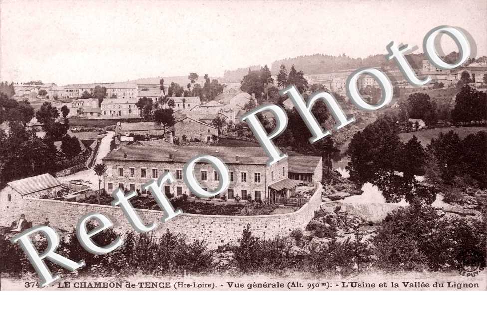 vue generale  L'usine et la vallee du Lignon