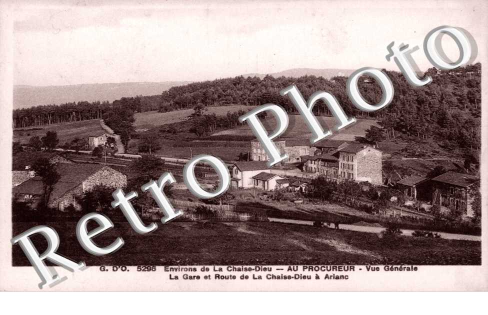 Vue generale, la Gare et Route de La Chaise-Dieu