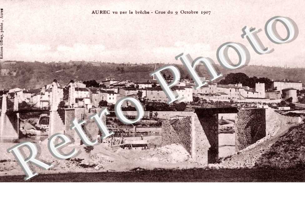Vue par la Breche, Crue du 9 octobre 1907