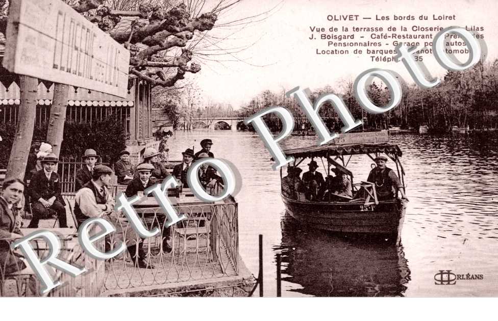 Les bords du loiret , vue de la terrasse de la closerie des lilas J.Boisgard  