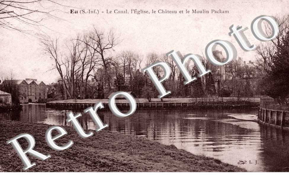 Le canal l'eglise le chateau et le moulin Packam