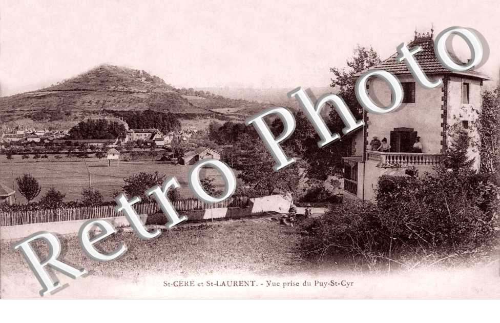 Saint Cere et Saint Laurent Vue prise du Puy-Saint-Cyr