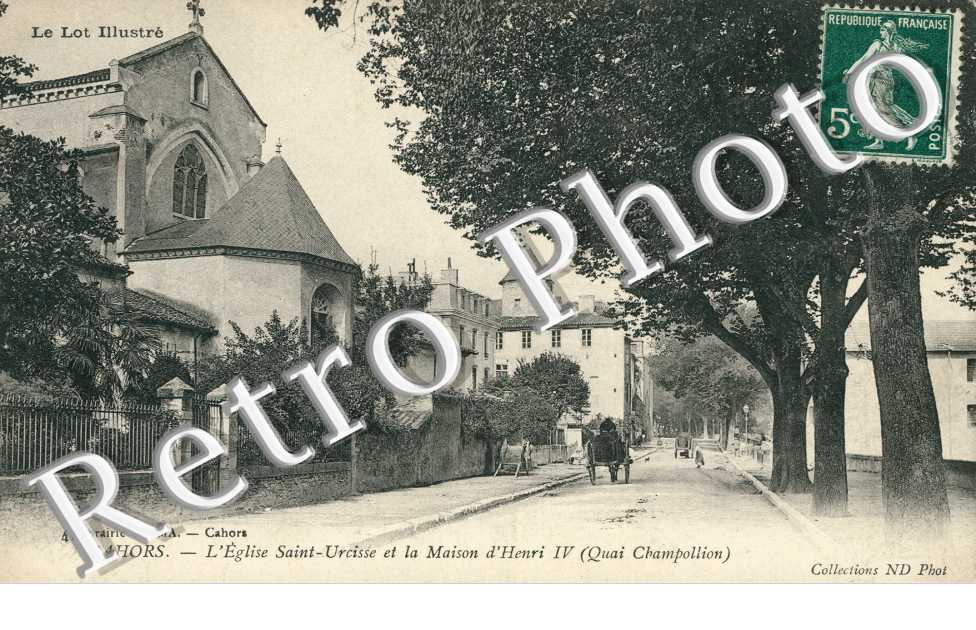 l&#039;église Saint-Urcisse et la Maison d&#039;Henru IV (quai Champollion)