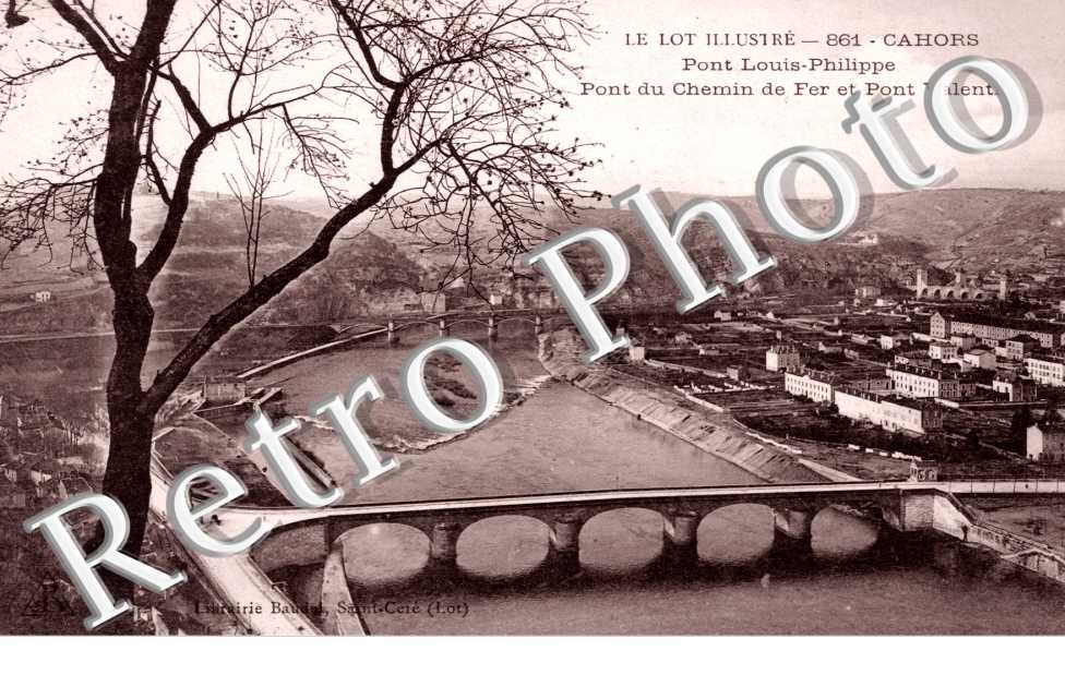 le Pont Louis-Philippe, Pont du Chemin de Fer et Pont Valentre