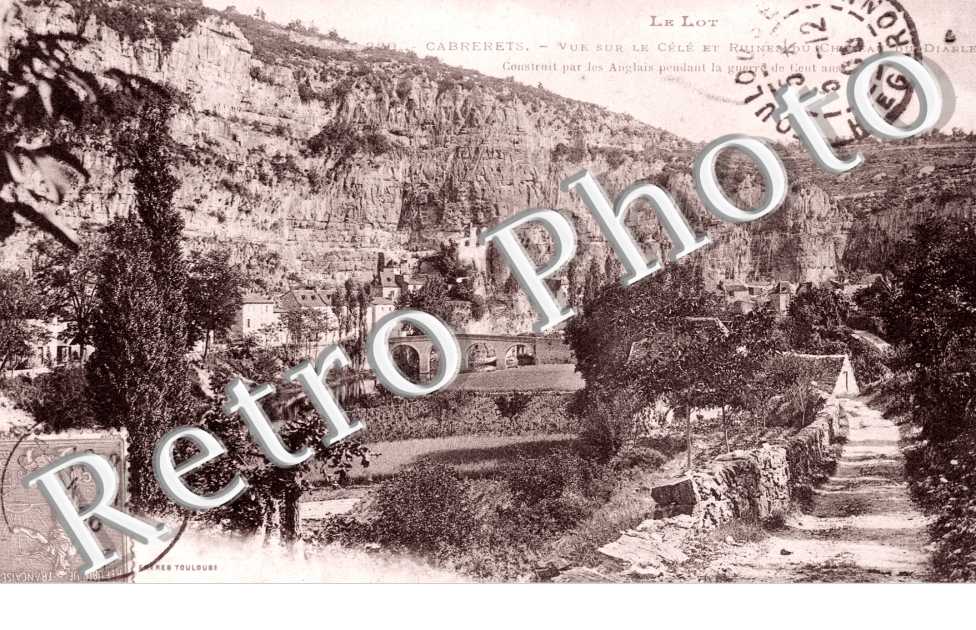 Vue sur le Cele et Ruines du Chateau du Diable