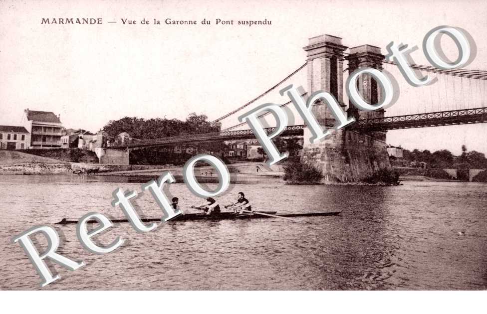 Vue de la Garonne du Pont suspendu